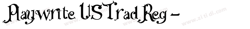 Playwrite USTrad Reg字体转换
